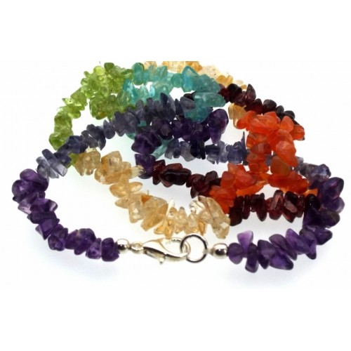 24 Inch Chakra Gemstone Necklace